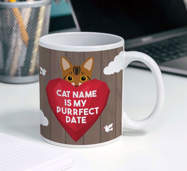 'Purrfect Date' - Personalised {breedCommonName} Mug